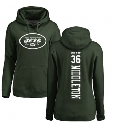 NFL Women's Nike New York Jets #36 Doug Middleton Green Backer Pullover Hoodie