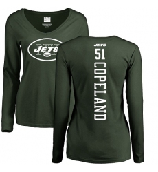 NFL Women's Nike New York Jets #51 Brandon Copeland Green Backer Long Sleeve T-Shirt