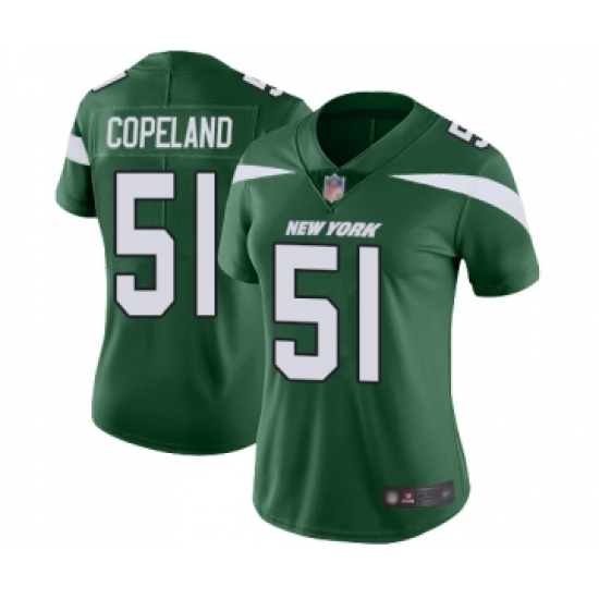 Women's New York Jets #51 Brandon Copeland Green Team Color Vapor Untouchable Limited Player Football Jersey