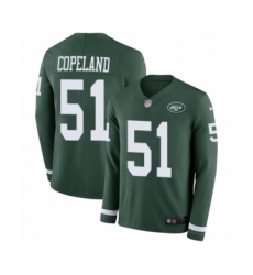 Youth Nike New York Jets #51 Brandon Copeland Limited Green Therma Long Sleeve NFL Jersey