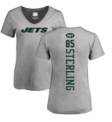 NFL Women's Nike New York Jets #85 Neal Sterling Ash Backer T-Shirt