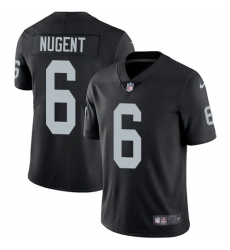 Men's Nike Oakland Raiders #6 Mike Nugent Black Team Color Vapor Untouchable Limited Player NFL Jersey
