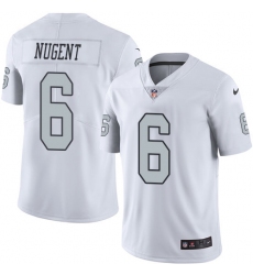 Men's Nike Oakland Raiders #6 Mike Nugent Limited White Rush Vapor Untouchable NFL Jersey
