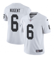 Men's Nike Oakland Raiders #6 Mike Nugent White Vapor Untouchable Limited Player NFL Jersey
