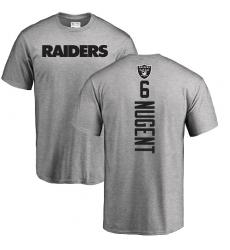 NFL Nike Oakland Raiders #6 Mike Nugent Ash Backer T-Shirt