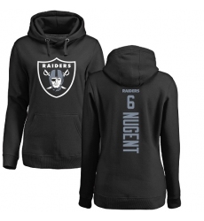 NFL Women's Nike Oakland Raiders #6 Mike Nugent Black Backer Pullover Hoodie