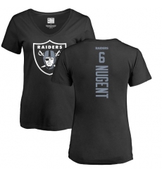 NFL Women's Nike Oakland Raiders #6 Mike Nugent Black Backer T-Shirt
