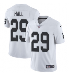 Men's Nike Oakland Raiders #29 Leon Hall White Vapor Untouchable Limited Player NFL Jersey