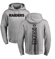 NFL Nike Oakland Raiders #98 Frostee Rucker Ash Backer Pullover Hoodie