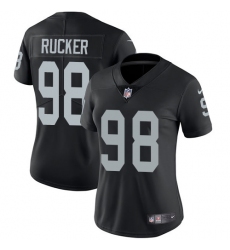 Women Nike Oakland Raiders #98 Frostee Rucker Black Team Color Vapor Untouchable Elite Player NFL Jersey