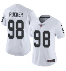 Women Nike Oakland Raiders #98 Frostee Rucker White Vapor Untouchable Limited Player NFL Jersey