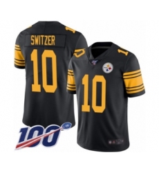 Men's Pittsburgh Steelers #10 Ryan Switzer Limited Black Rush Vapor Untouchable 100th Season Football Jersey