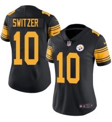 Women Nike Pittsburgh Steelers #10 Ryan Switzer Limited Black Rush Vapor Untouchable NFL Jersey