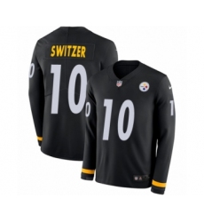 Youth Nike Pittsburgh Steelers #10 Ryan Switzer Limited Black Therma Long Sleeve NFL Jersey