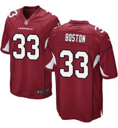 Men's Nike Arizona Cardinals #33 Tre Boston Game Red Team Color NFL Jersey