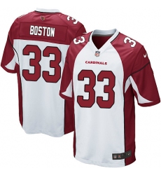 Men's Nike Arizona Cardinals #33 Tre Boston Game White NFL Jersey