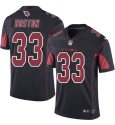 Men's Nike Arizona Cardinals #33 Tre Boston Limited Black Rush Vapor Untouchable NFL Jersey
