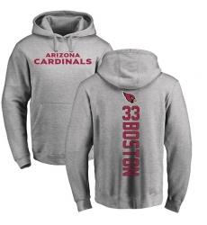 NFL Nike Arizona Cardinals #33 Tre Boston Ash Backer Pullover Hoodie