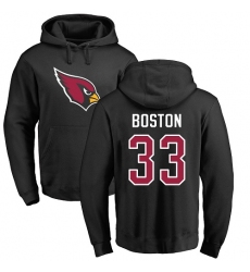 NFL Nike Arizona Cardinals #33 Tre Boston Black Name & Number Logo Pullover Hoodie