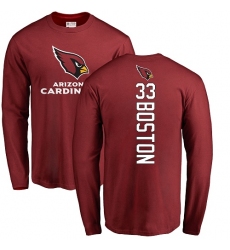 NFL Nike Arizona Cardinals #33 Tre Boston Maroon Backer Long Sleeve T-Shirt