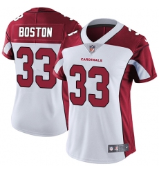 Women Nike Arizona Cardinals #33 Tre Boston White Vapor Untouchable Limited Player NFL Jersey