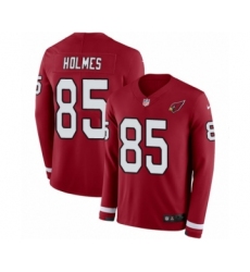 Youth Nike Arizona Cardinals #85 Gabe Holmes Limited Red Therma Long Sleeve NFL Jersey