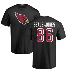 NFL Nike Arizona Cardinals #86 Ricky Seals-Jones Black Name & Number Logo T-Shirt