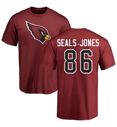 NFL Nike Arizona Cardinals #86 Ricky Seals-Jones Maroon Name & Number Logo T-Shirt