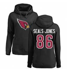 NFL Women's Nike Arizona Cardinals #86 Ricky Seals-Jones Black Name & Number Logo Pullover Hoodie