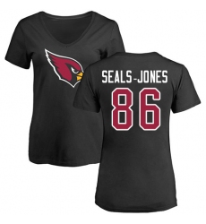 NFL Women's Nike Arizona Cardinals #86 Ricky Seals-Jones Black Name & Number Logo T-Shirt