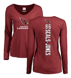 NFL Women's Nike Arizona Cardinals #86 Ricky Seals-Jones Maroon Backer Long Sleeve T-Shirt