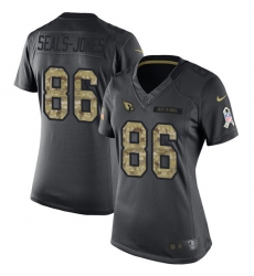 Women Nike Arizona Cardinals #86 Ricky Seals-Jones Limited Black 2016 Salute to Service NFL Jersey