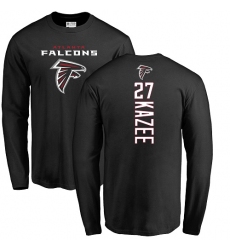 NFL Nike Atlanta Falcons #27 Damontae Kazee Black Backer Long Sleeve T-Shirt