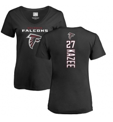 NFL Women's Nike Atlanta Falcons #27 Damontae Kazee Black Backer T-Shirt