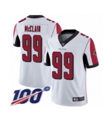Men's Atlanta Falcons #99 Terrell McClain White Vapor Untouchable Limited Player 100th Season Football Jersey