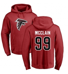 NFL Nike Atlanta Falcons #99 Terrell McClain Red Name & Number Logo Pullover Hoodie