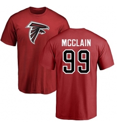 NFL Nike Atlanta Falcons #99 Terrell McClain Red Name & Number Logo T-Shirt