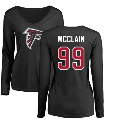 NFL Women's Nike Atlanta Falcons #99 Terrell McClain Black Name & Number Logo Long Sleeve T-Shirt
