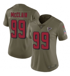 Women Nike Atlanta Falcons #99 Terrell McClain Limited Olive 2017 Salute to Service NFL Jersey