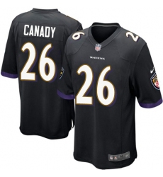 Men's Nike Baltimore Ravens #26 Maurice Canady Game Black Alternate NFL Jersey