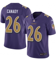 Men's Nike Baltimore Ravens #26 Maurice Canady Limited Purple Rush Vapor Untouchable NFL Jersey
