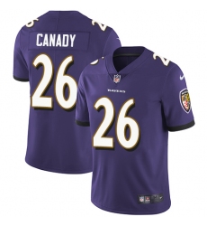 Men's Nike Baltimore Ravens #26 Maurice Canady Purple Team Color Vapor Untouchable Limited Player NFL Jersey