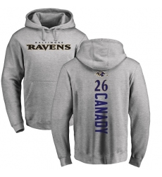 NFL Nike Baltimore Ravens #26 Maurice Canady Ash Backer Pullover Hoodie