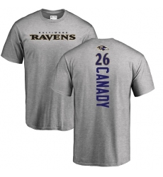 NFL Nike Baltimore Ravens #26 Maurice Canady Ash Backer T-Shirt
