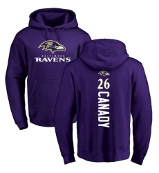 NFL Nike Baltimore Ravens #26 Maurice Canady Purple Backer Pullover Hoodie