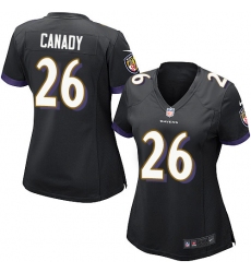 Women Nike Baltimore Ravens #26 Maurice Canady Game Black Alternate NFL Jersey