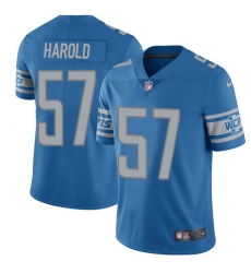 Men's Nike Detroit Lions #57 Eli Harold Blue Team Color Vapor Untouchable Limited Player NFL Jersey