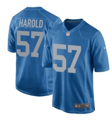 Men's Nike Detroit Lions #57 Eli Harold Game Blue Alternate NFL Jersey