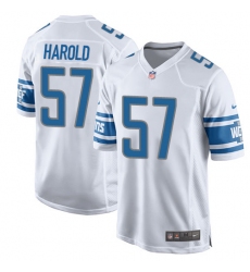 Men's Nike Detroit Lions #57 Eli Harold Game White NFL Jersey