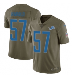 Men's Nike Detroit Lions #57 Eli Harold Limited Olive 2017 Salute to Service NFL Jersey